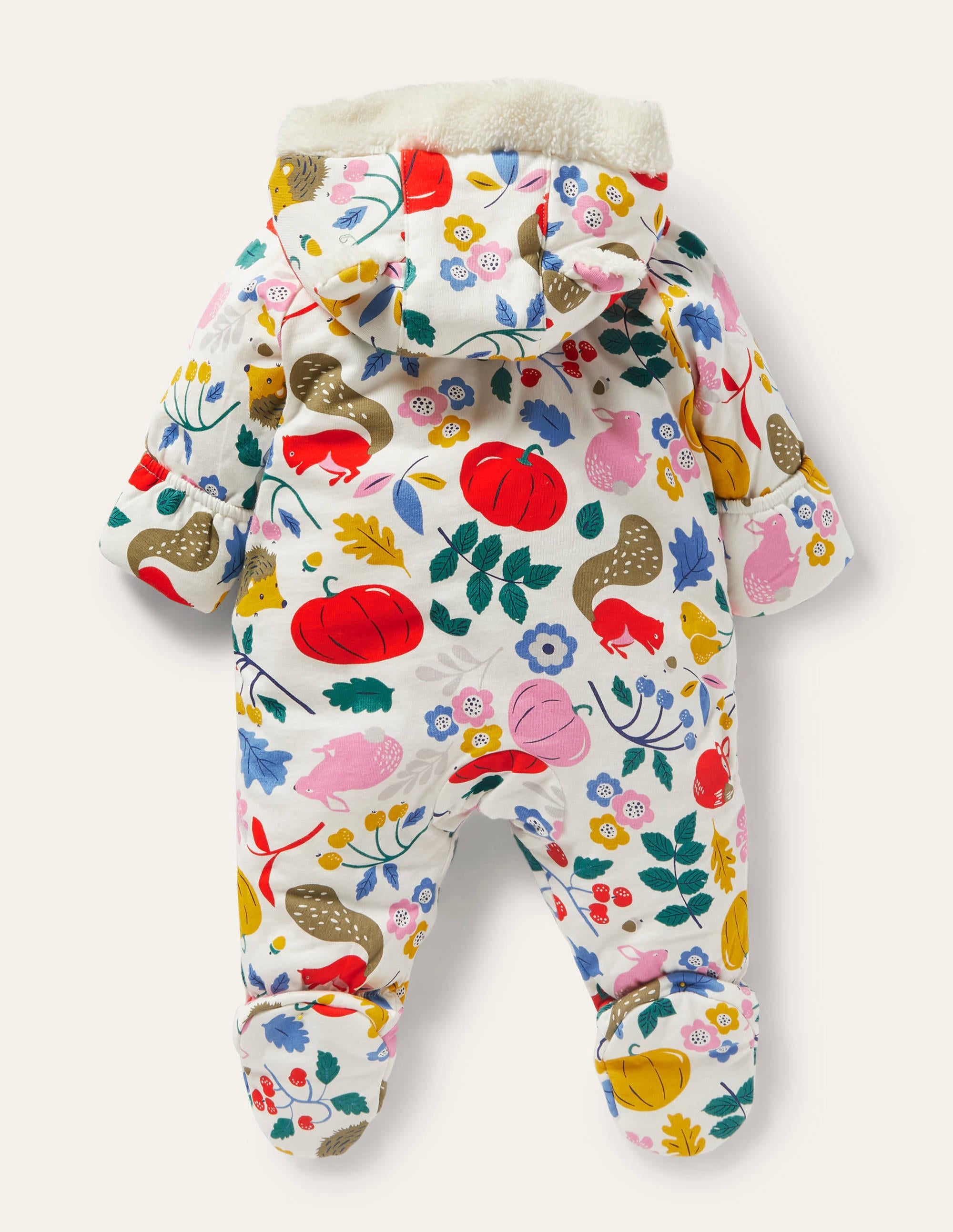 Harvest Cosy Pram Suit-Ivory Forest Friends - Image 2