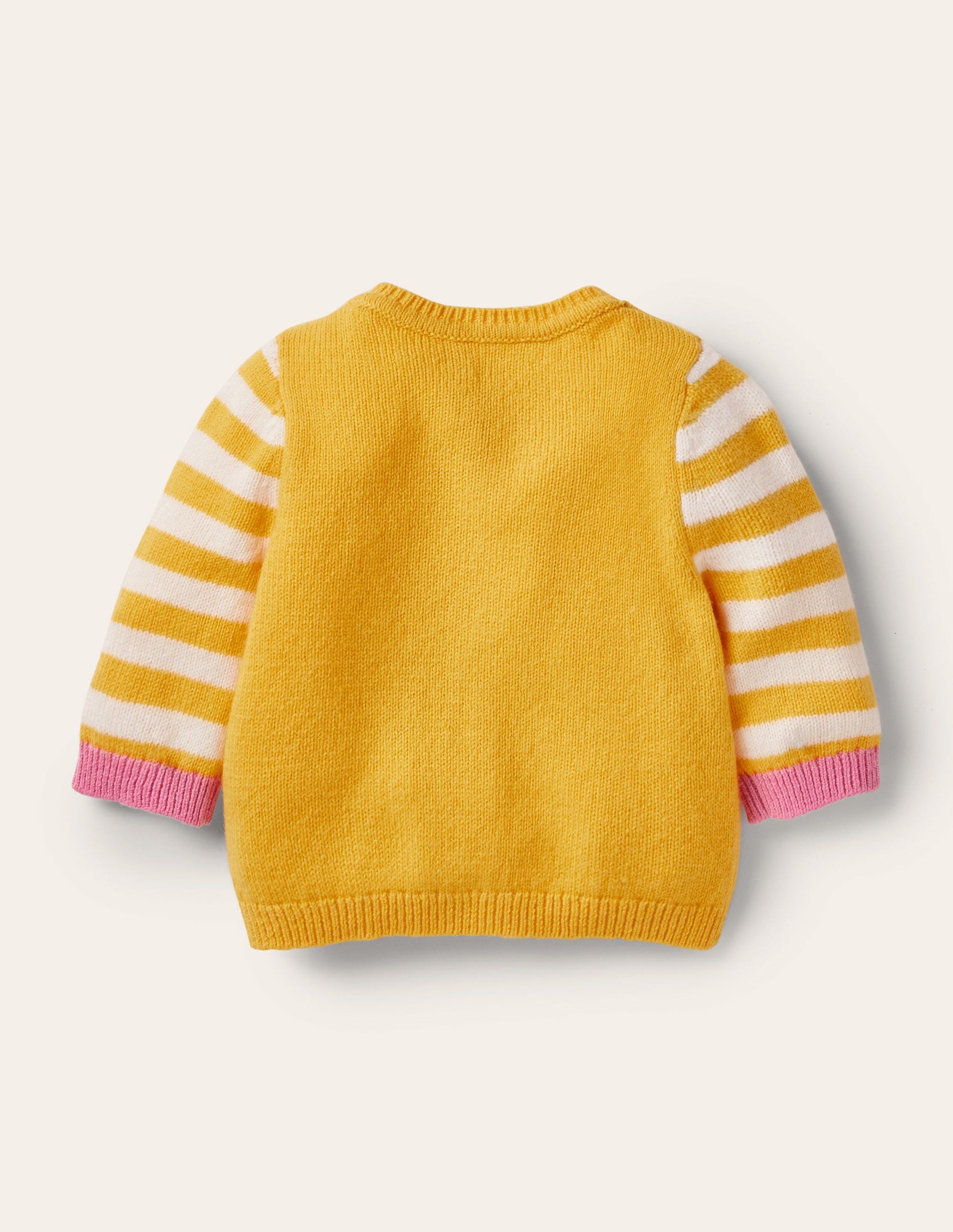 Animal Logo Cardigan-Honeycomb Yellow Owls-2