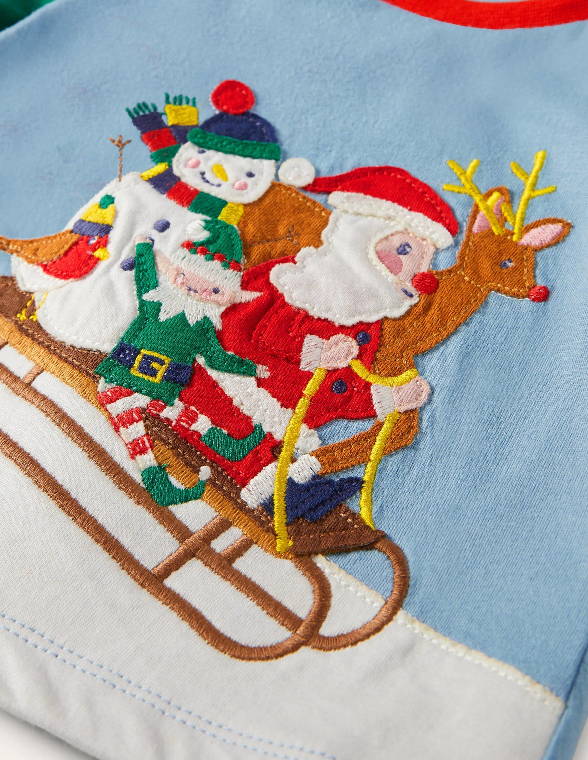 Christmas Sleigh T-shirt-Surfboard Blue Sleigh-3