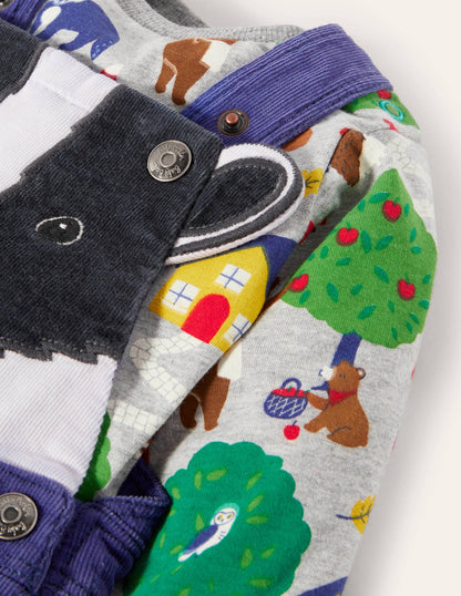 Badger Dungaree Set-Starboard Blue Badger-3