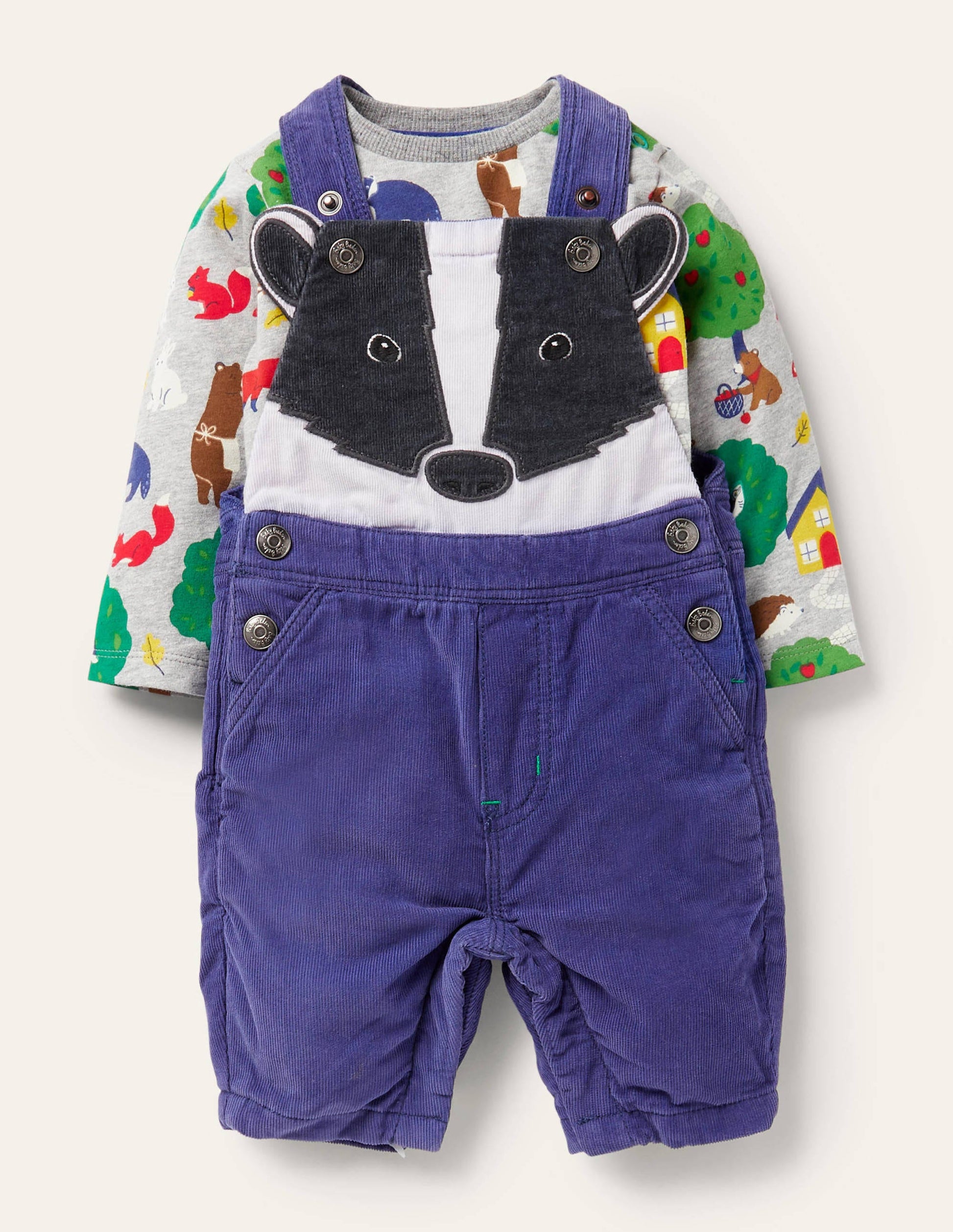 Badger Dungaree Set-Starboard Blue Badger-1