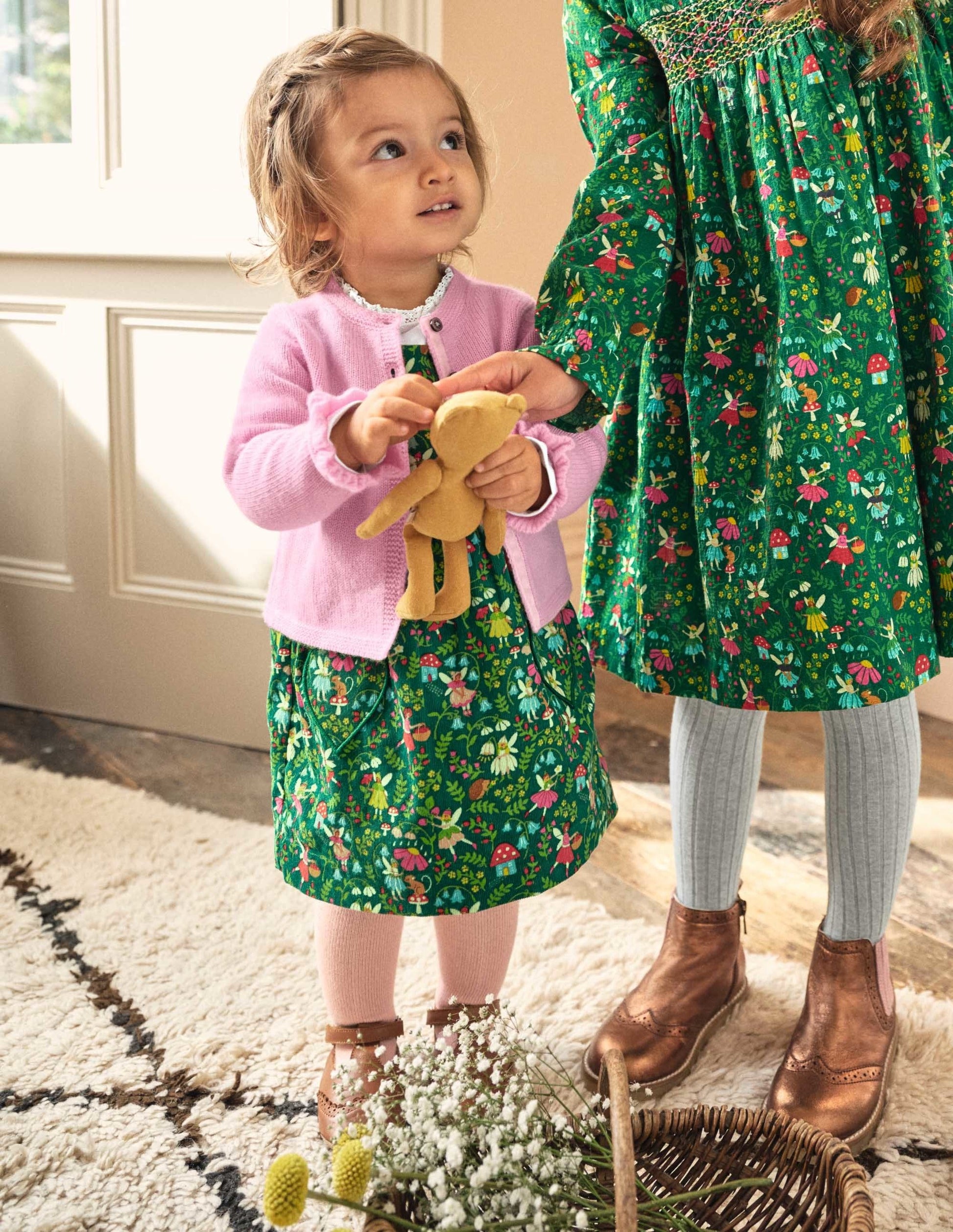 Cord Dress 3 Piece Set-Sardinia Green Fairy Garden-4