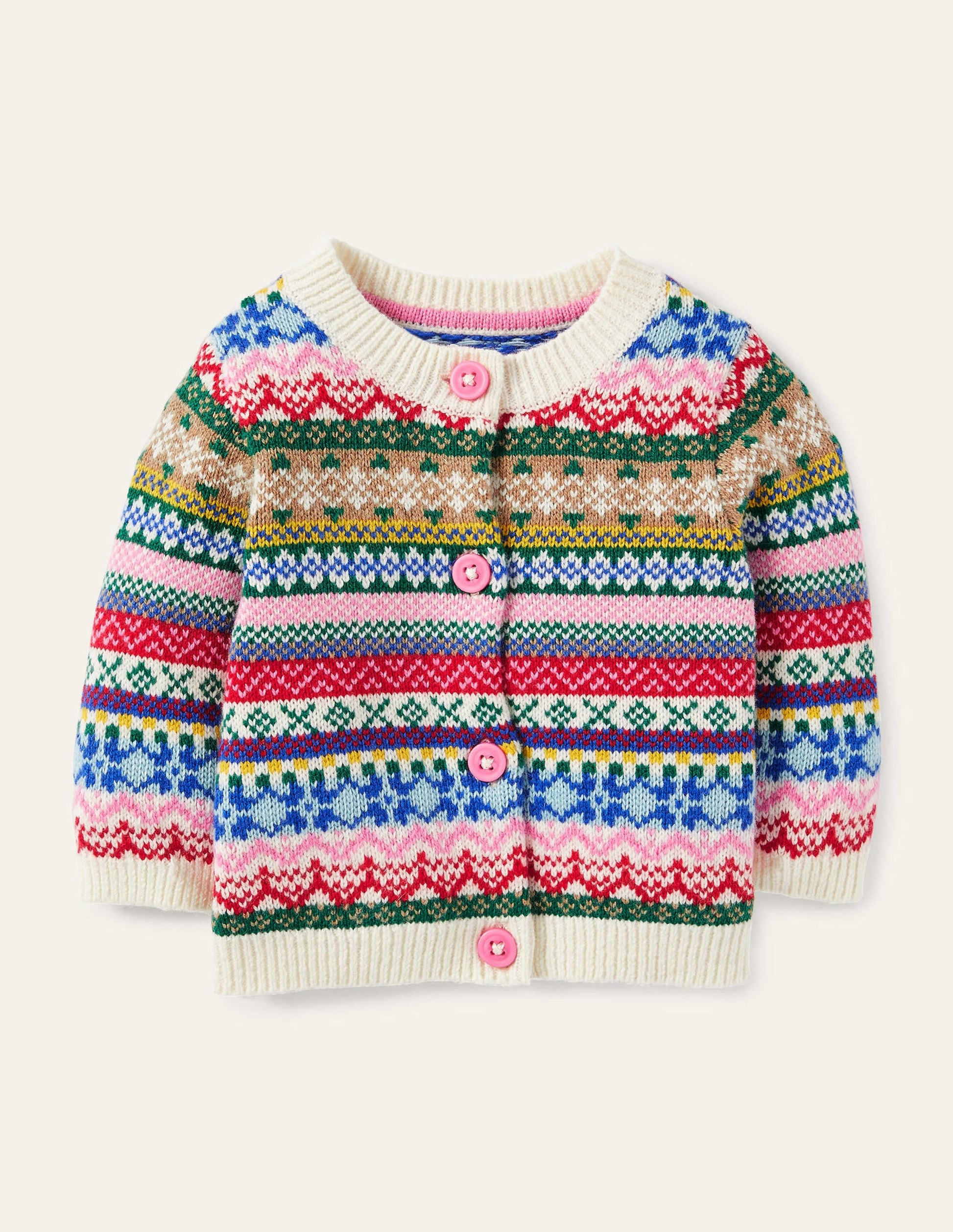 All-over Fair Isle Cardigan-Multi-2