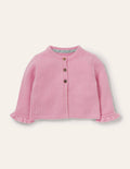 Frilly Cashmere Cardigan-Boto Pink