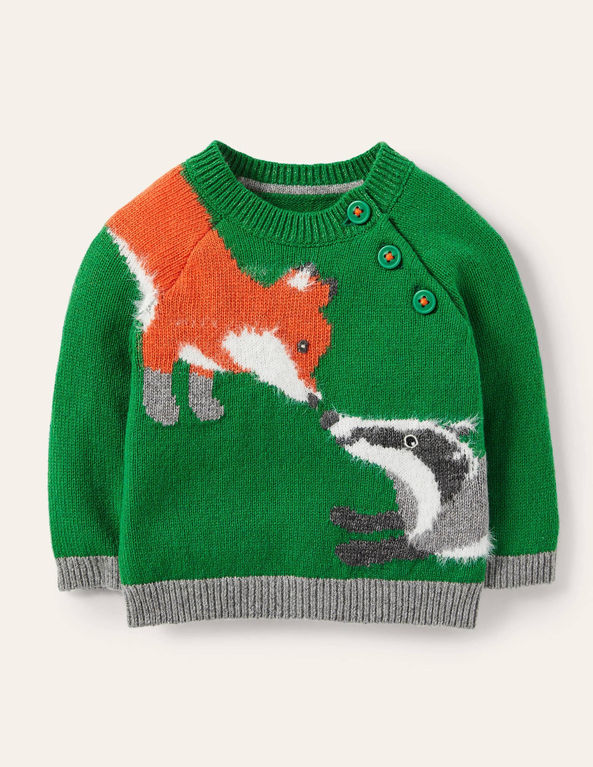 Fun Logo Jumper-Highland Green Animals - Image 1