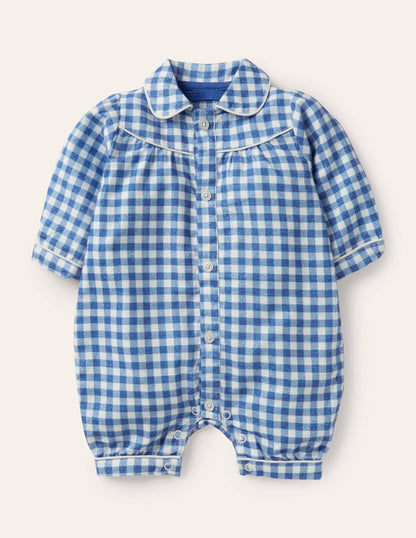 Andre Romper-Elizabethan Blue Gingham