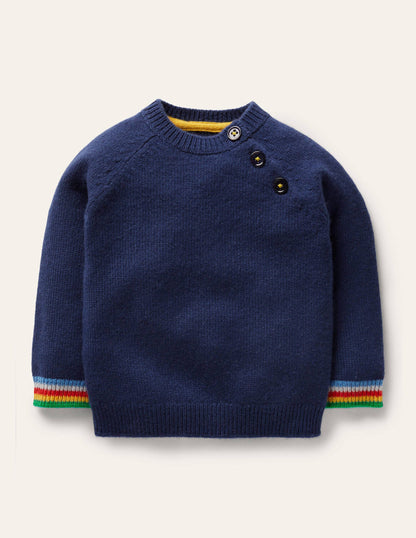 Cashmere Jumper-College Blue-1