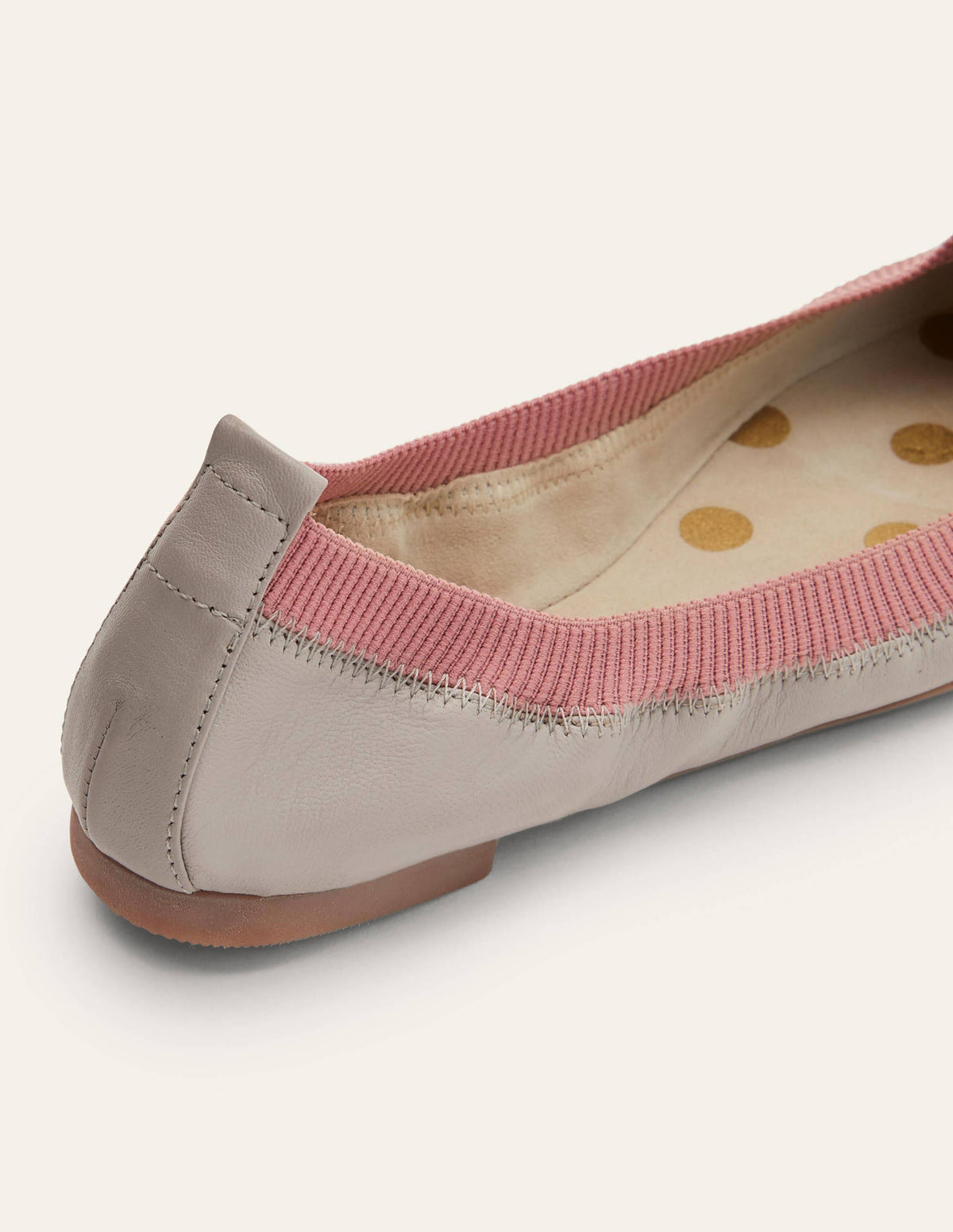 Hettie Flexi Ballerinas-Grey Squirrel/Dusty Rose - Image 3