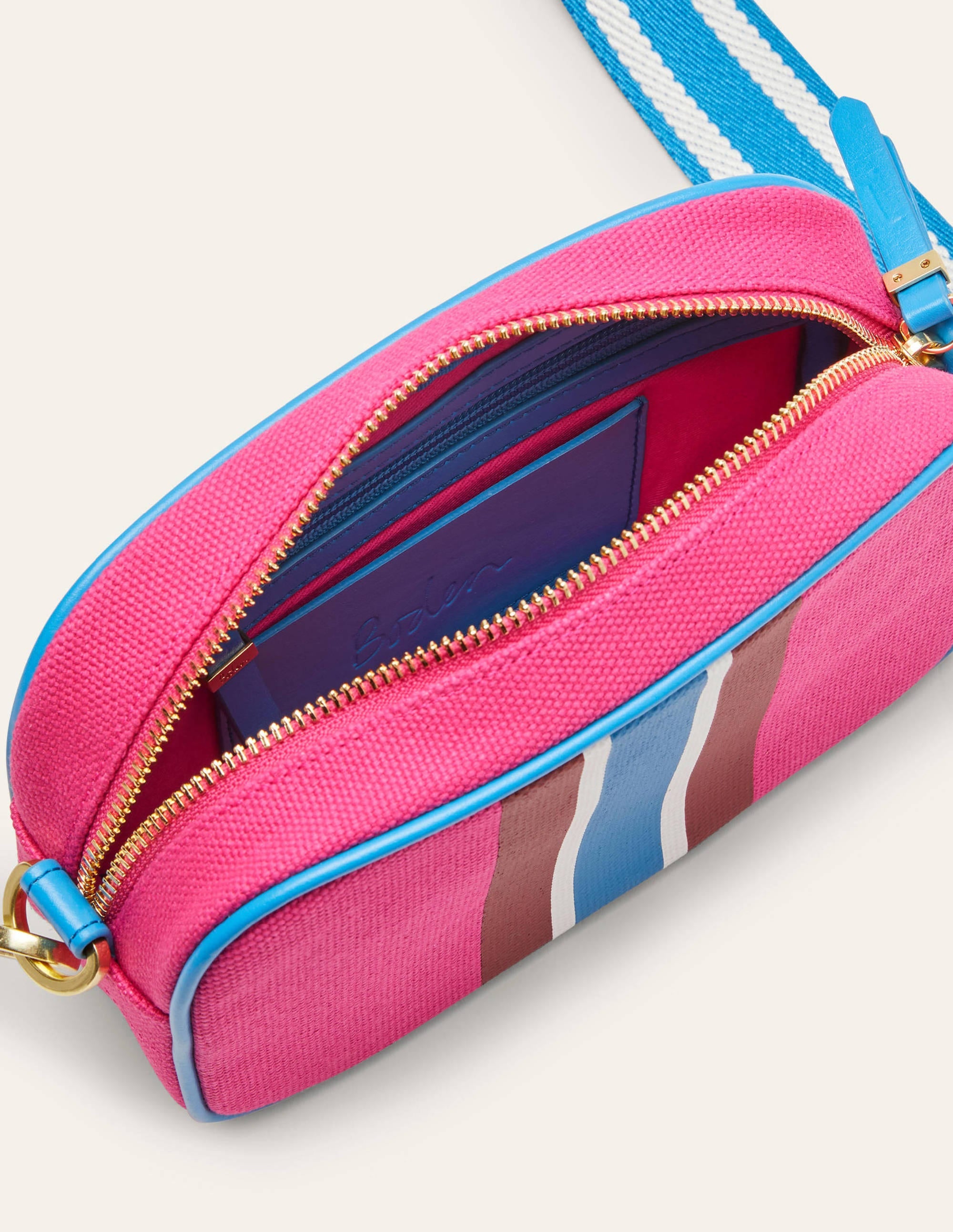 Canvas Crossbody Bag-Festival Pink - Image 2