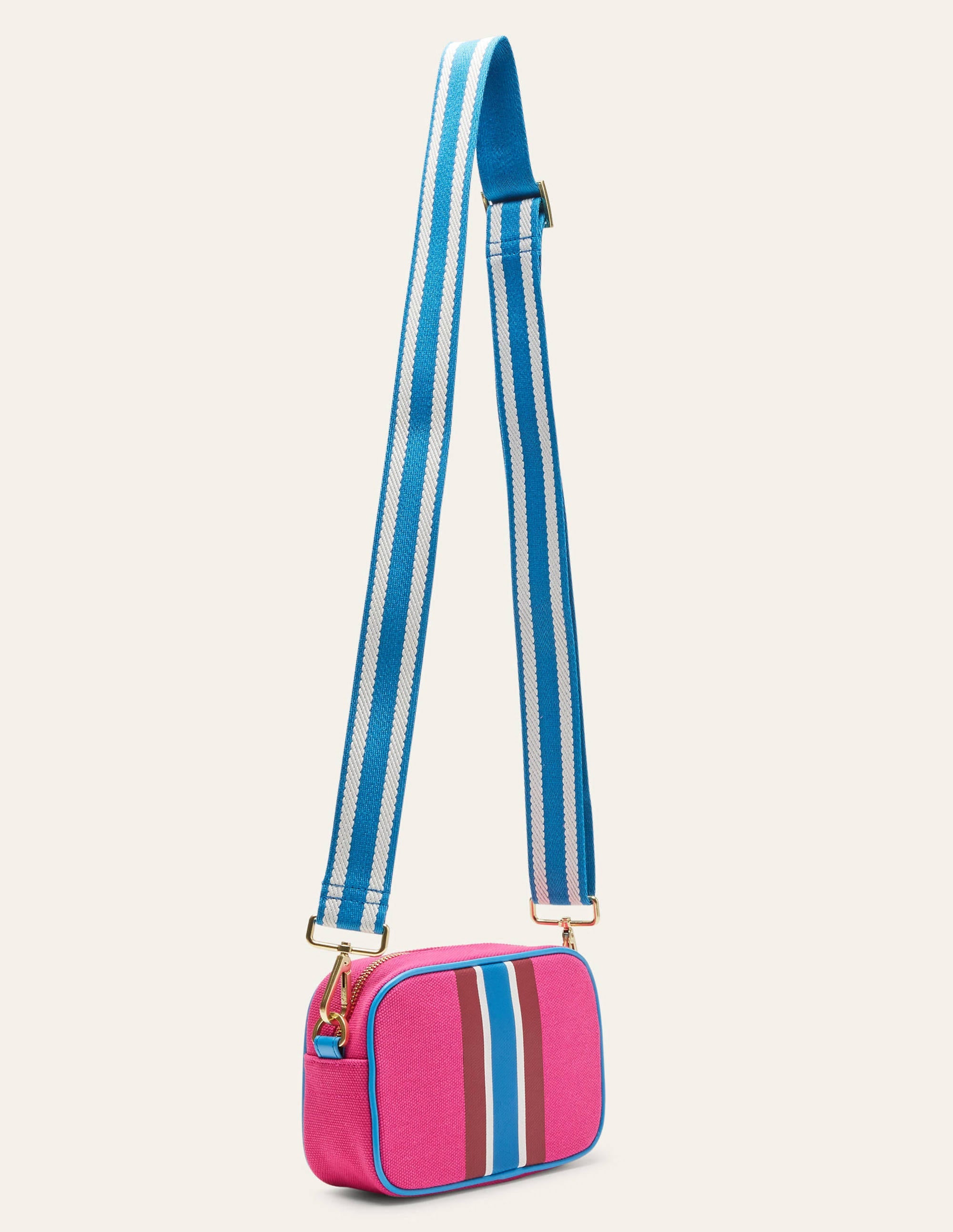 Canvas Crossbody Bag-Festival Pink - Image 3