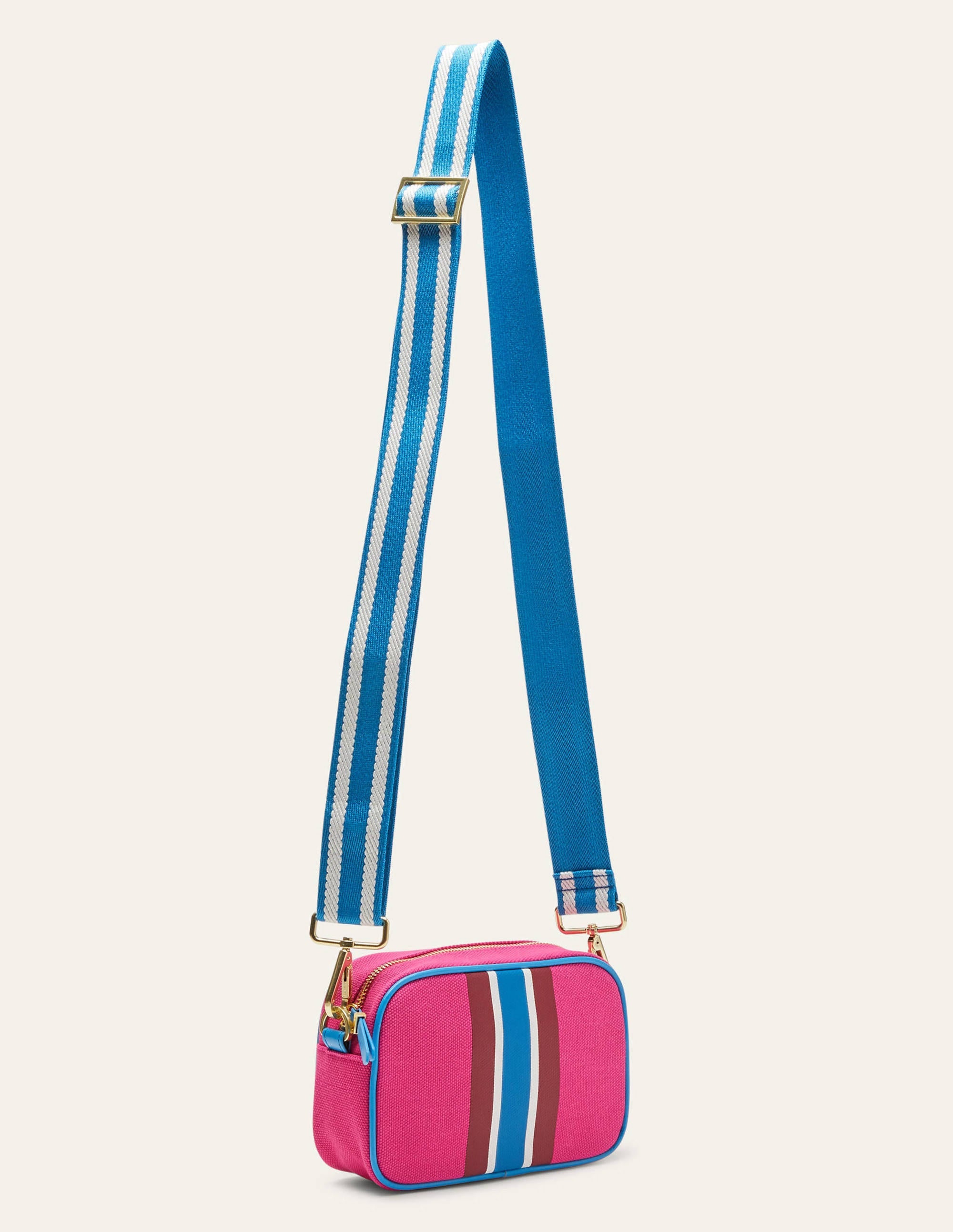 Canvas Crossbody Bag-Festival Pink - Image 4