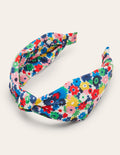 Knotted Headband-Ivory, Paintbox Ditsy