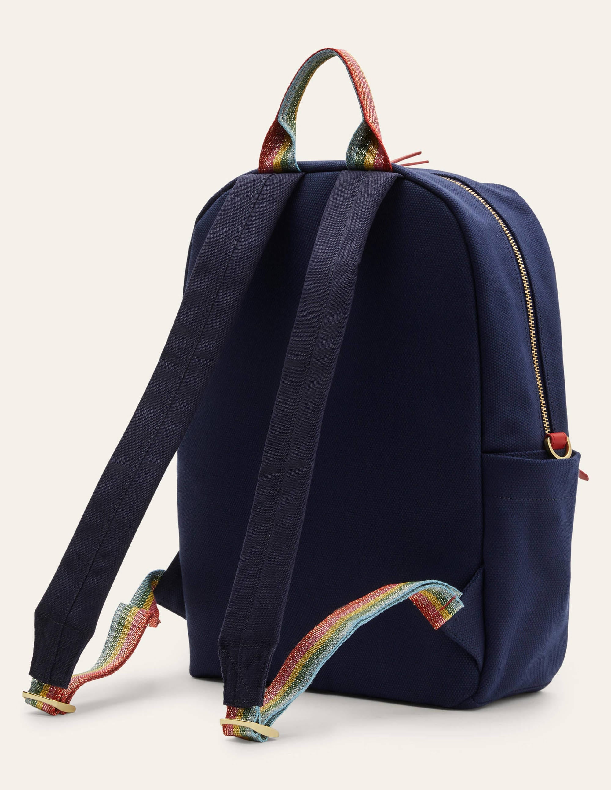 Olivia Canvas Backpack-Navy - Image 4