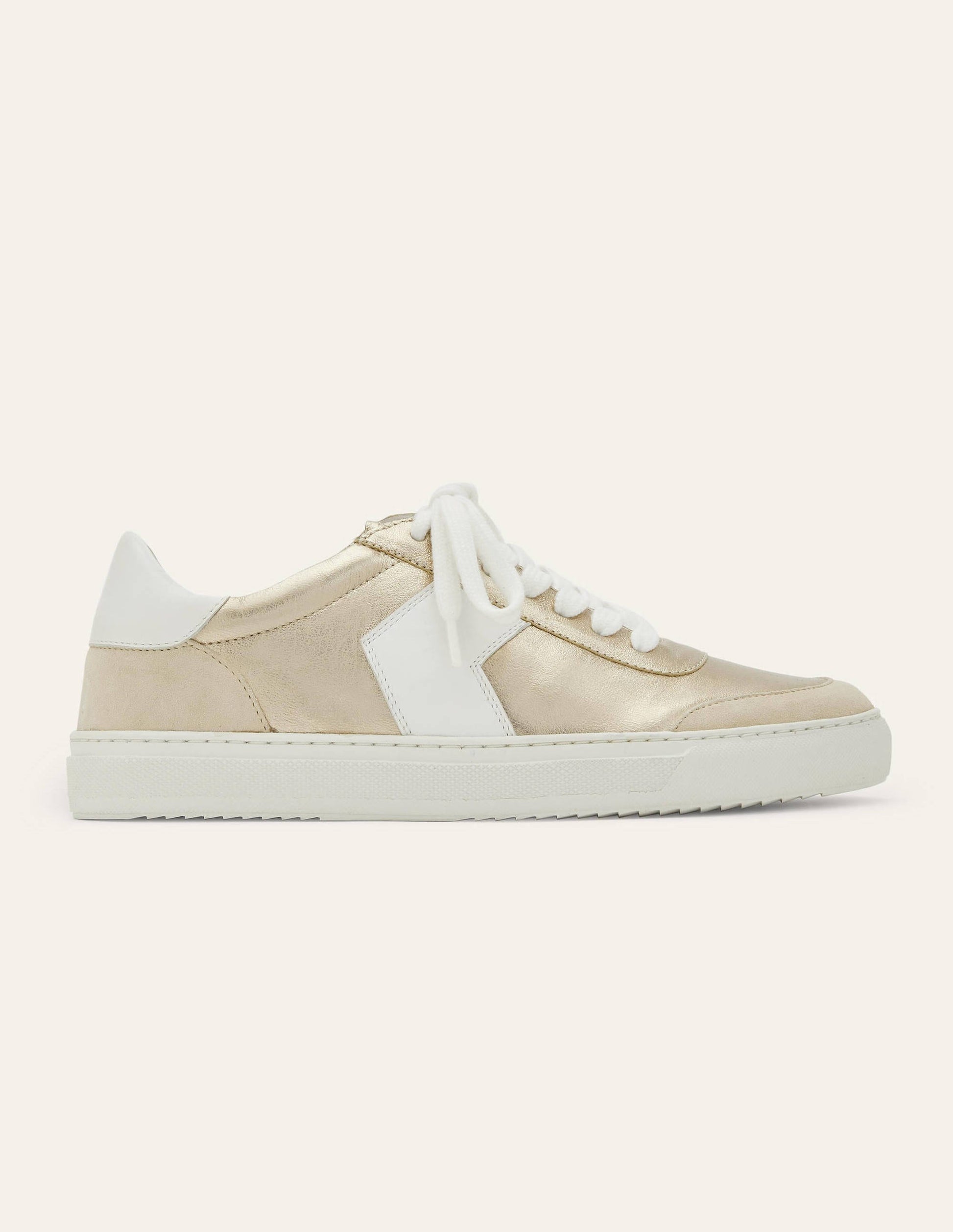 Helen Chevron Trainers-Metallic Gold-2
