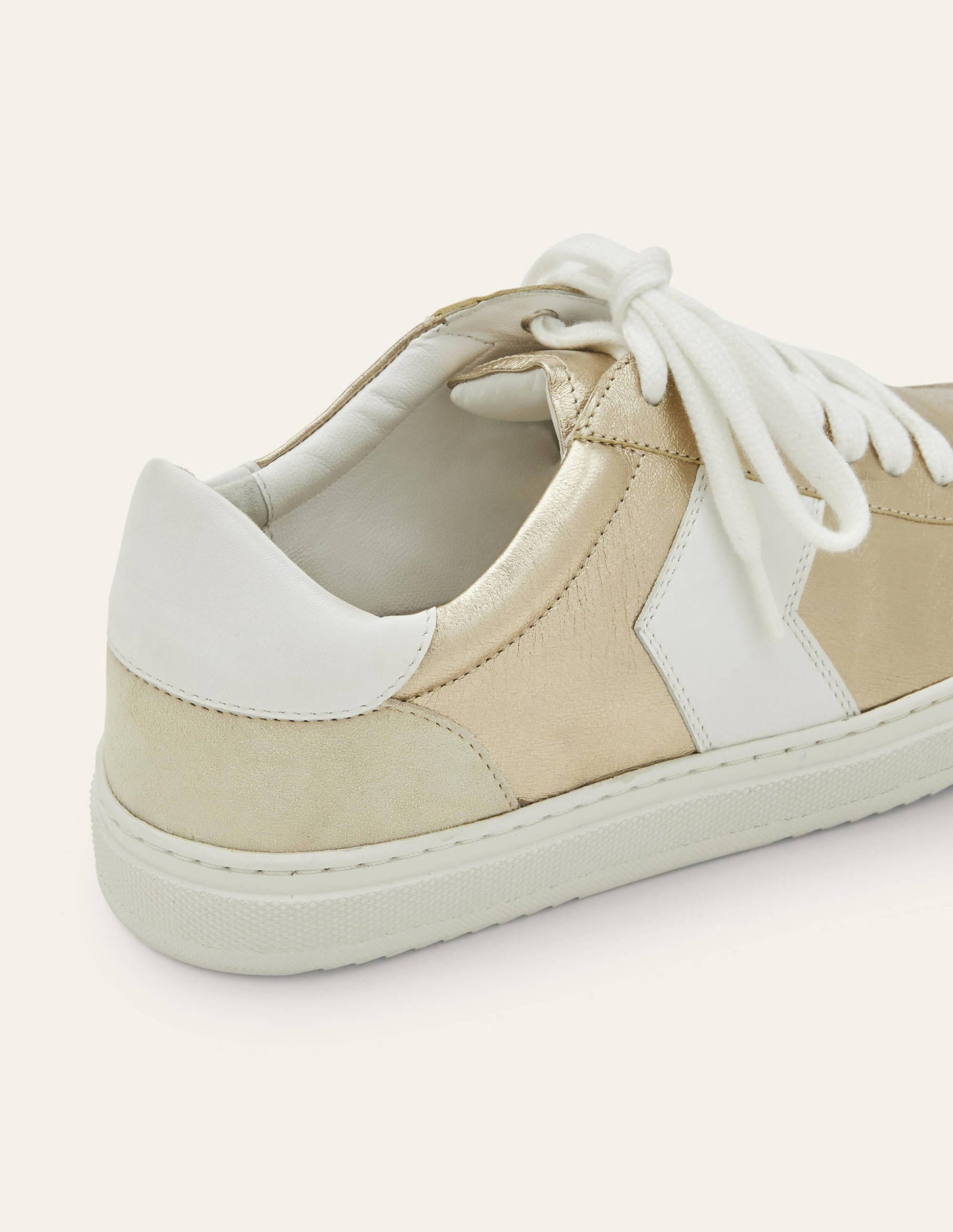 Helen Chevron Trainers-Metallic Gold-3