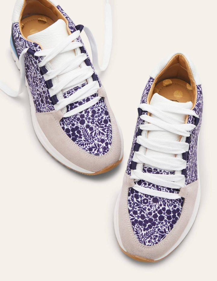 Classic Trainers-Navy Print/Ivory
