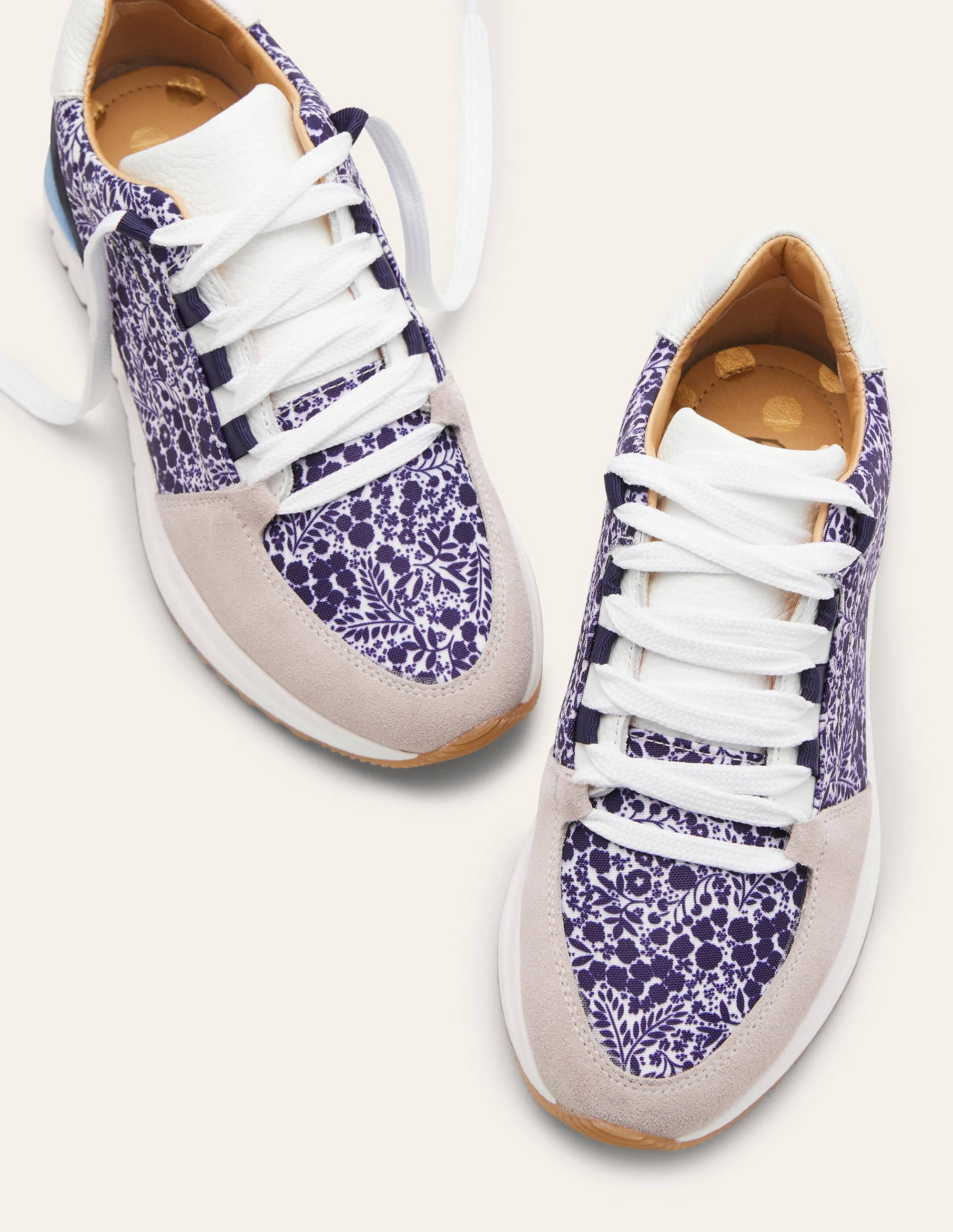 Classic Trainers-Navy Print/Ivory - Image 1