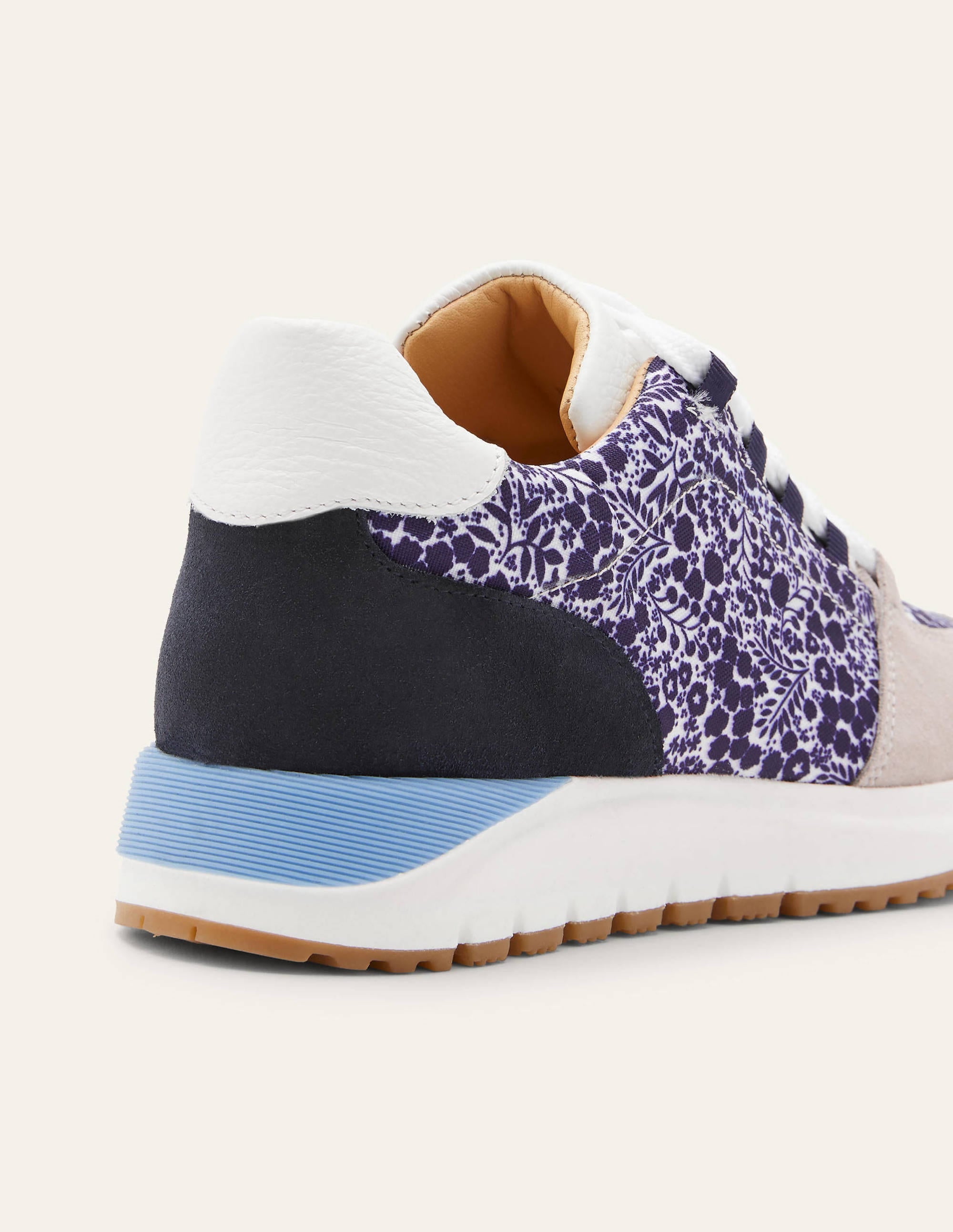 Classic Trainers-Navy Print/Ivory - Image 3