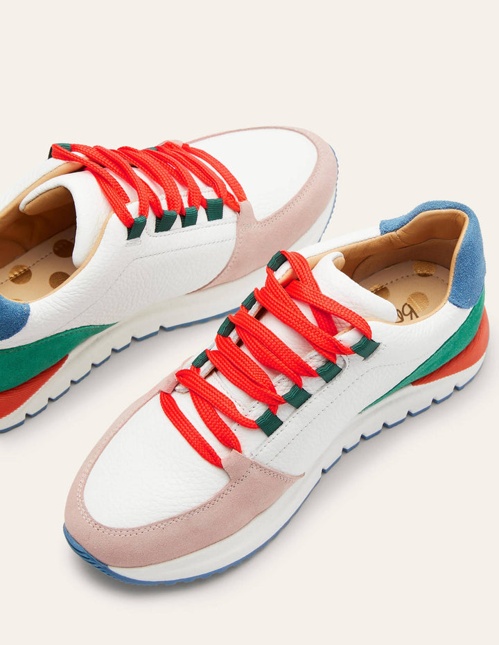 Classic Trainers-White/Cherry Red/Blue