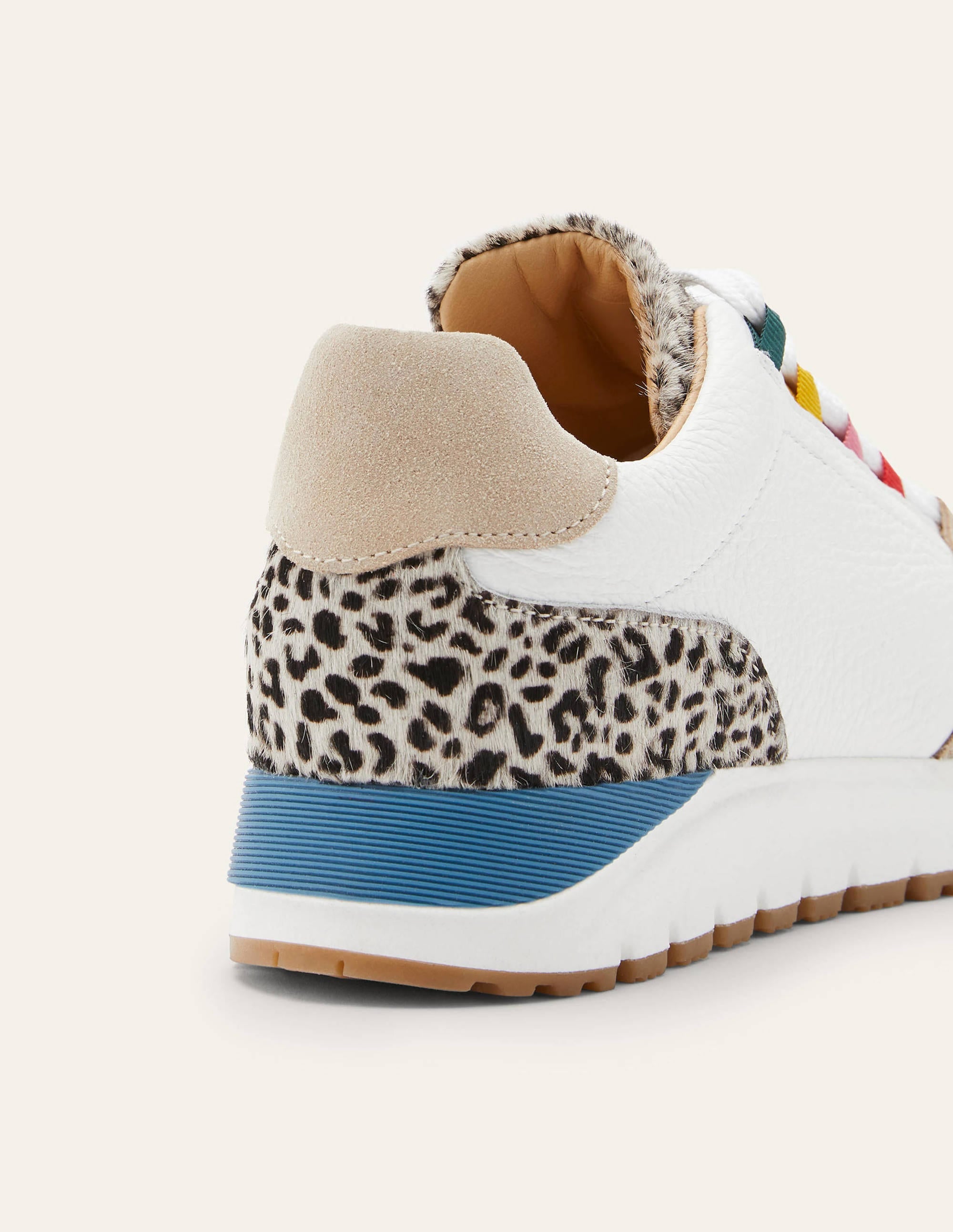 Classic Trainers-White/Blue/Leopard - Image 3