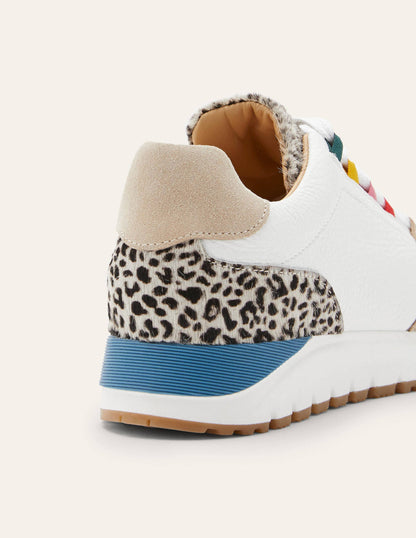 Classic Trainers-White/Blue/Leopard-3