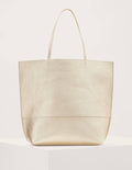 Leather Tote Bag-Pale Gold