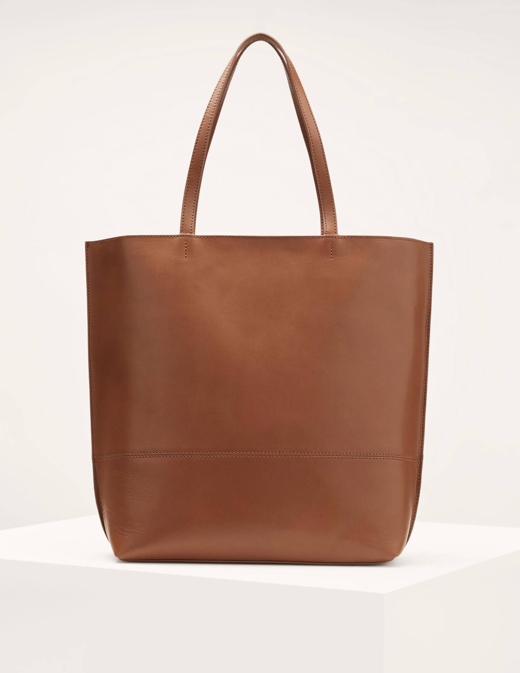Leather Tote Bag-Tan - Image 1