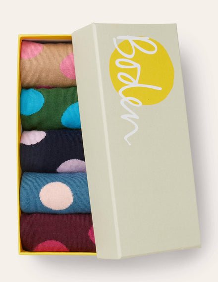 5-Pack Ankle Socks-Spot
