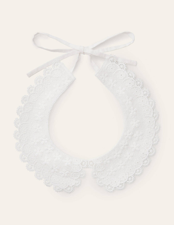 Detachable Lace Collar-White
