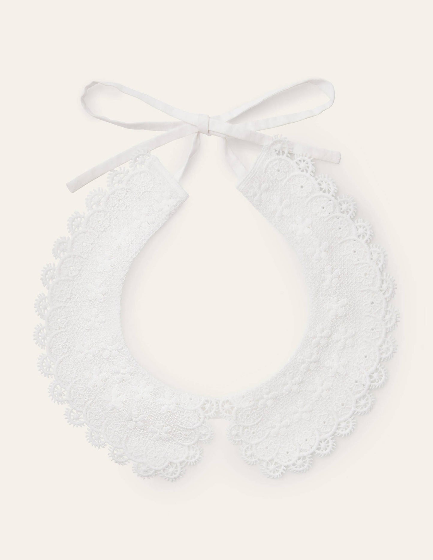 Detachable Lace Collar-White