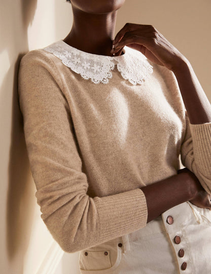 Detachable Lace Collar-White-3