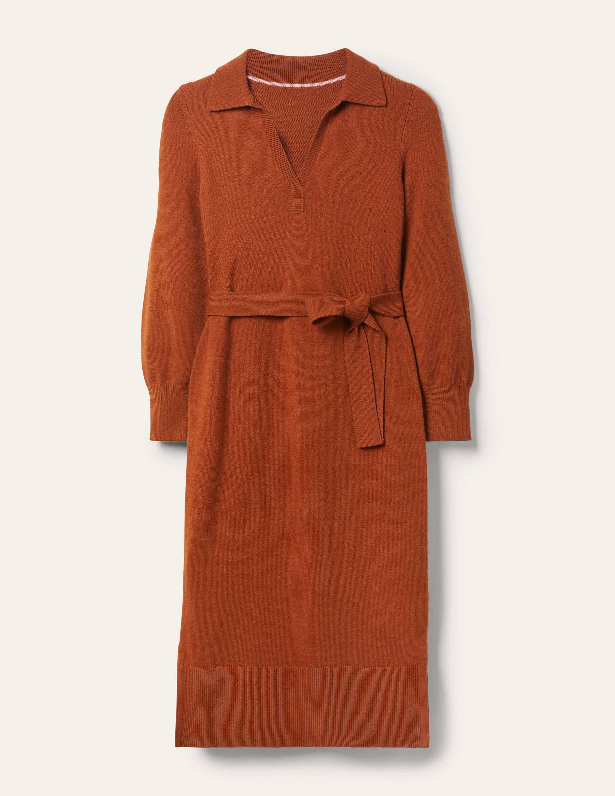Harriet Knitted Midi Dress-Rust - Image 5