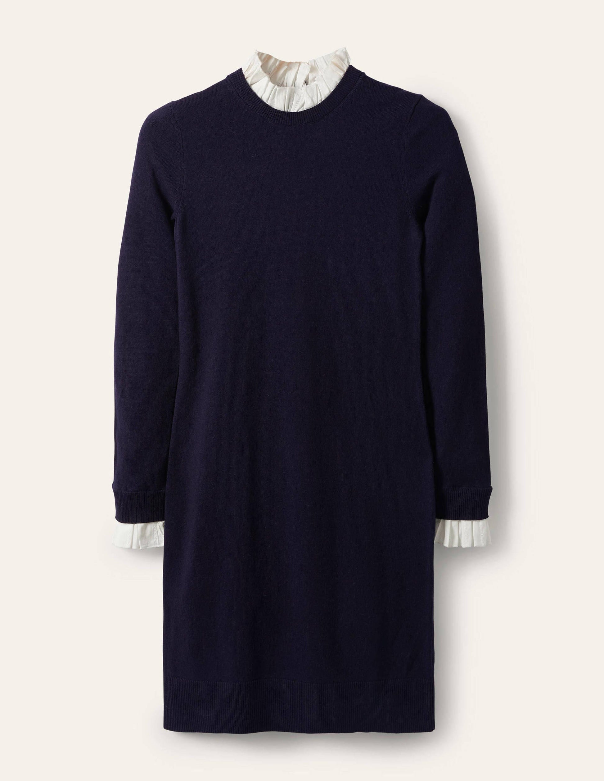 Beatrice Knitted Dress-Navy-5