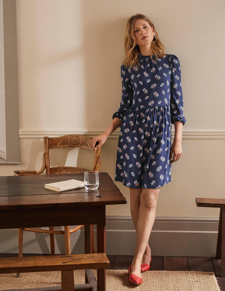 Clara Jersey Dress-Navy, Pretty Bird