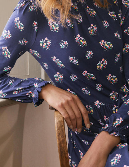Clara Jersey Dress-Navy, Pretty Bird-2