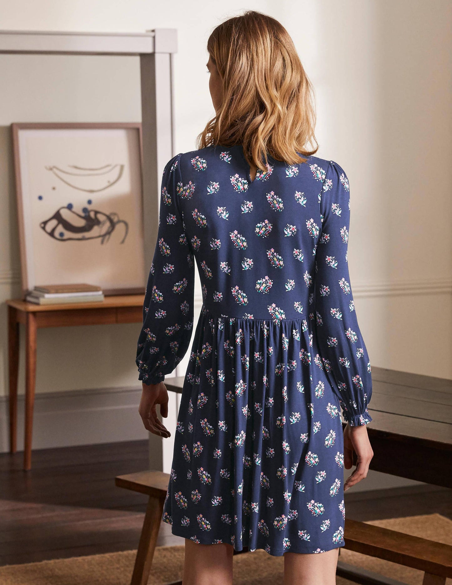 Clara Jersey Dress-Navy, Pretty Bird