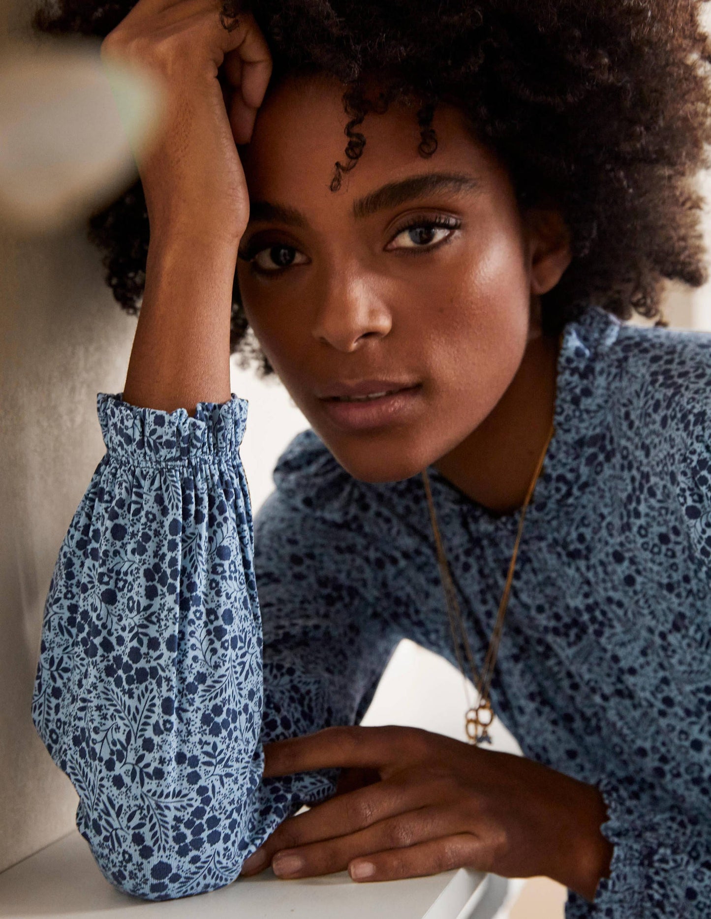 Clara Jersey Dress-Frost Blue, Enchanting Forest