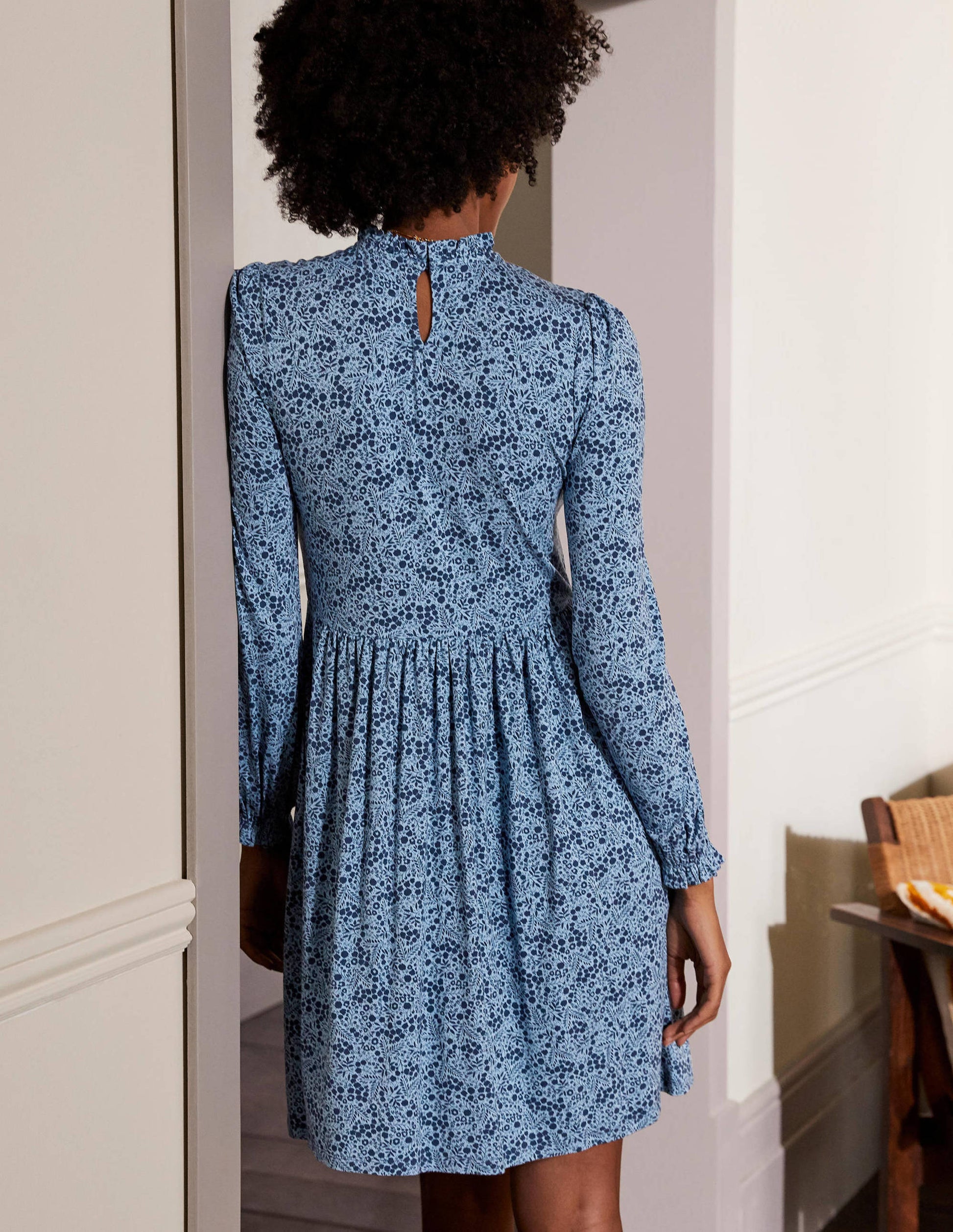 Clara Jersey Dress-Frost Blue, Enchanting Forest-3