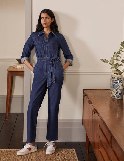 Zip-through Boilersuit-Dark Vintage