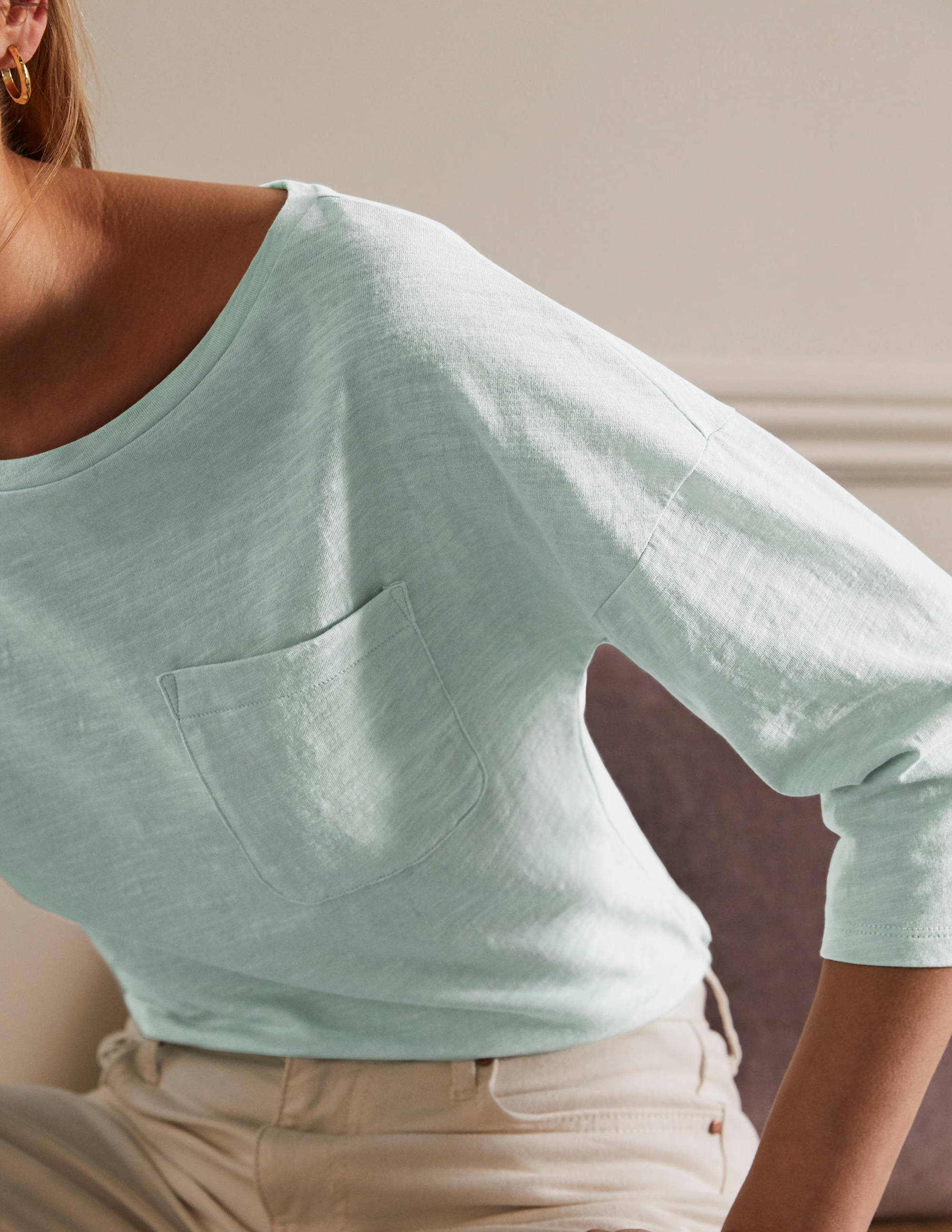 The Cotton Boxy Boatneck Tee-Fresh Water - Image 2
