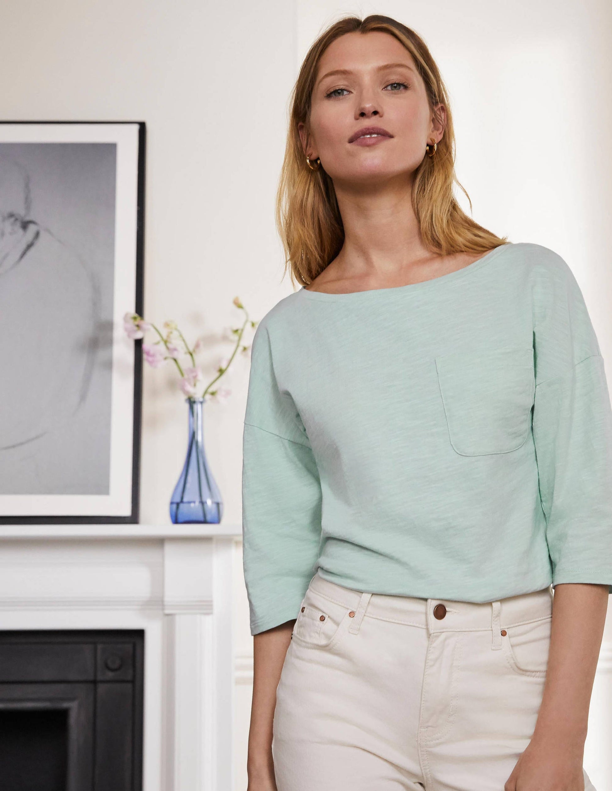 The Cotton Boxy Boatneck Tee-Fresh Water-4