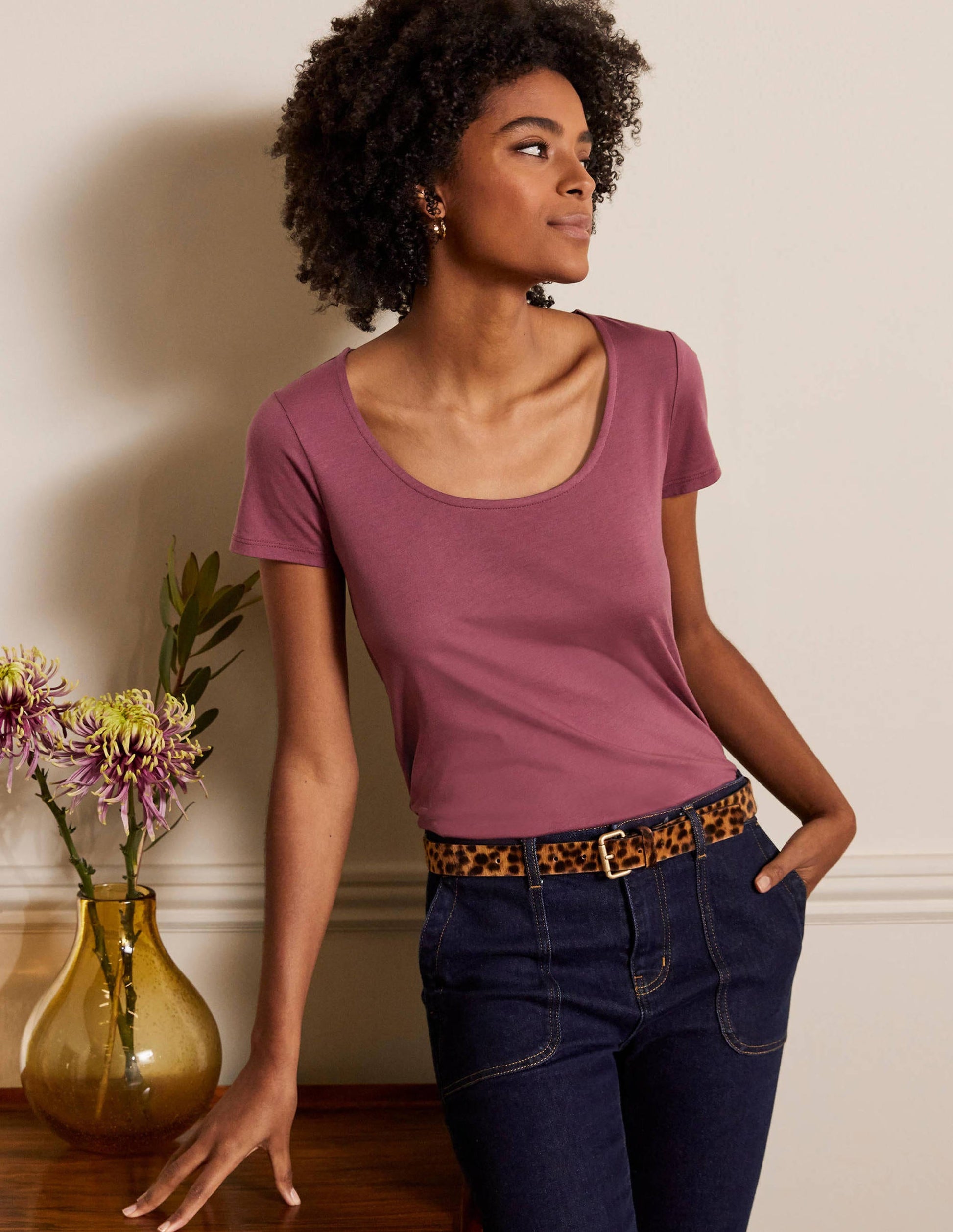 Supersoft Scoop Tee-Figgy Pudding-1