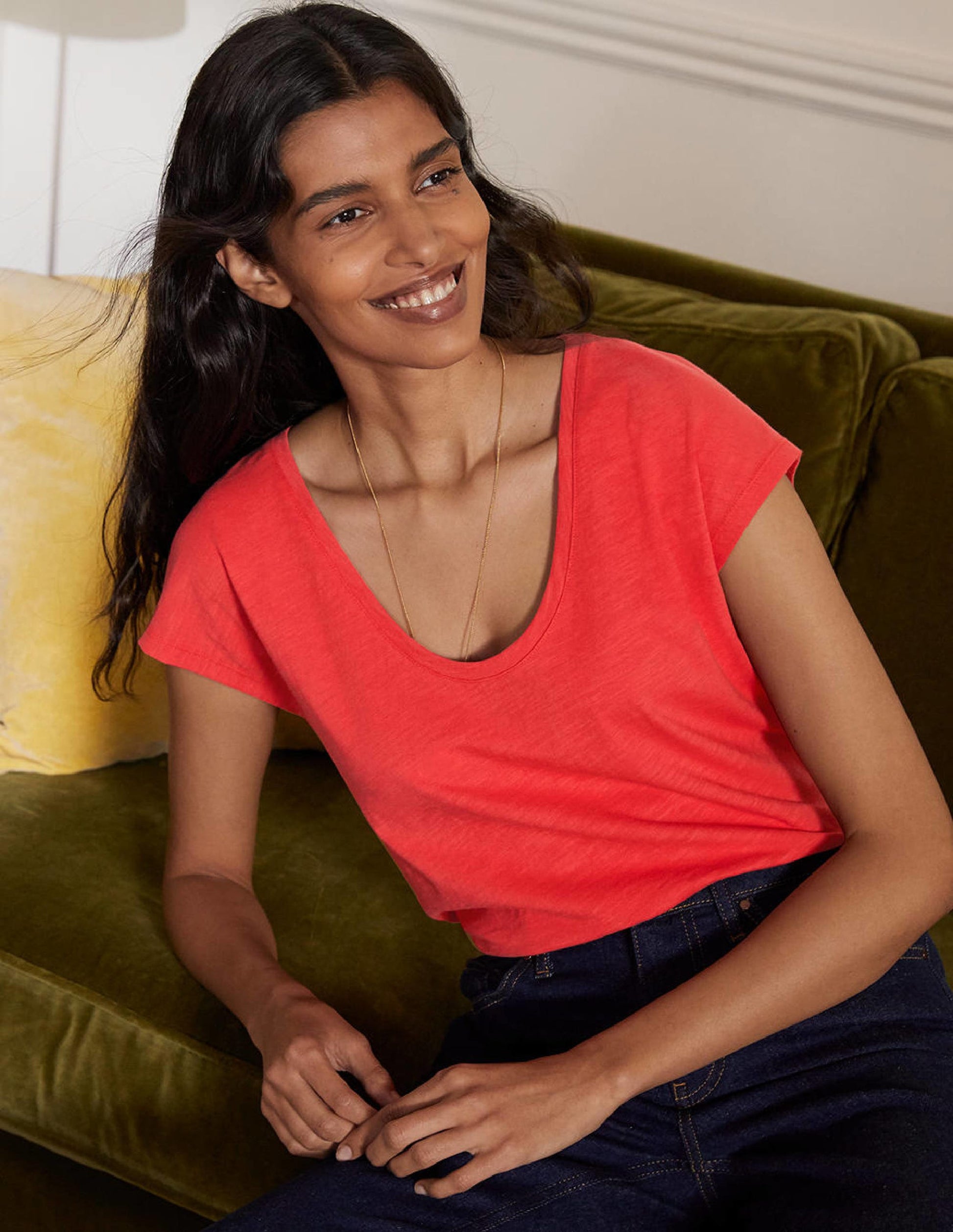 The Cotton Voop Tee-Cherry Red-2