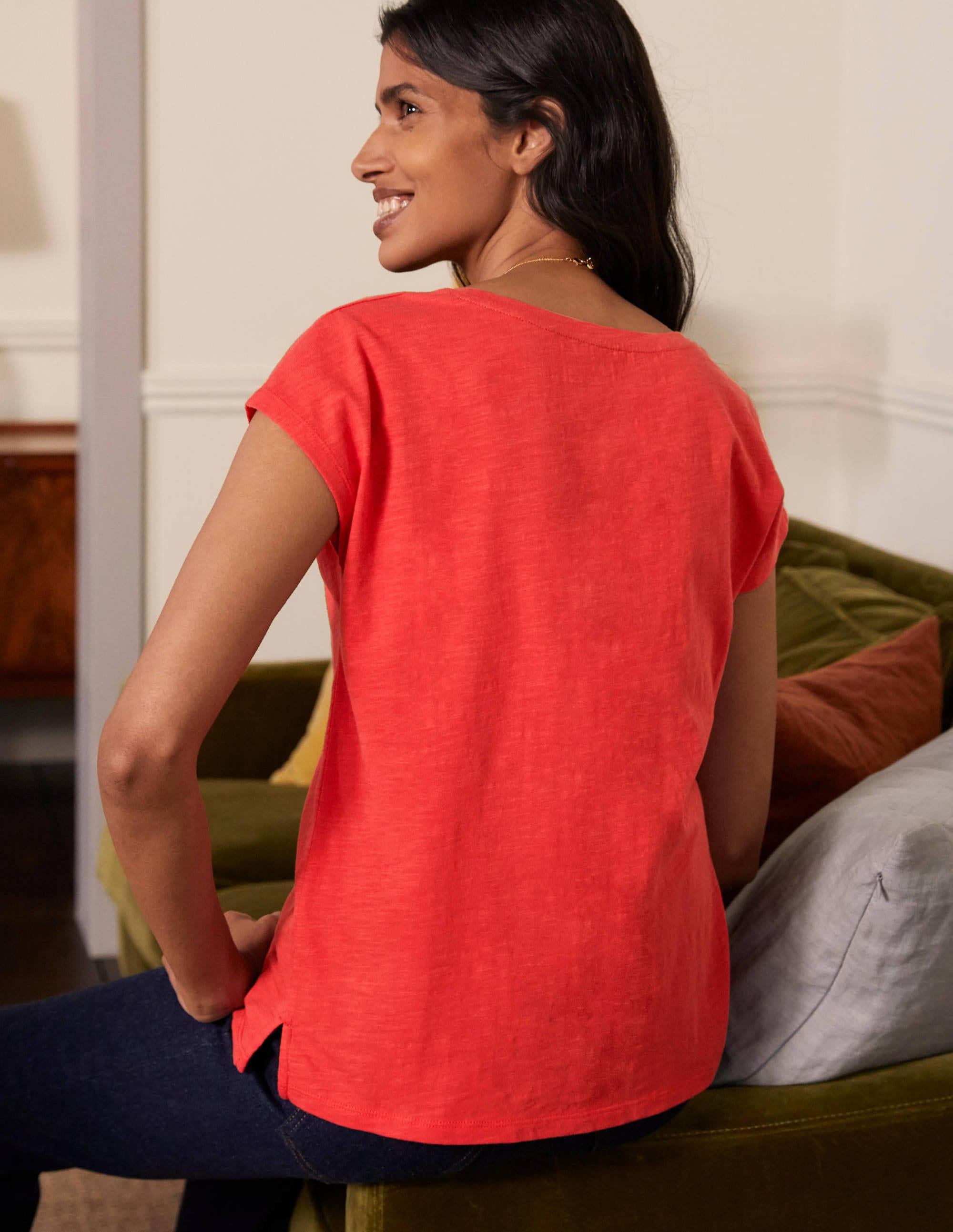 The Cotton Voop Tee-Cherry Red - Image 3