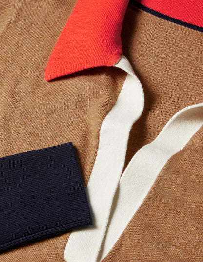 Collar Jumper-Camel Melange-6