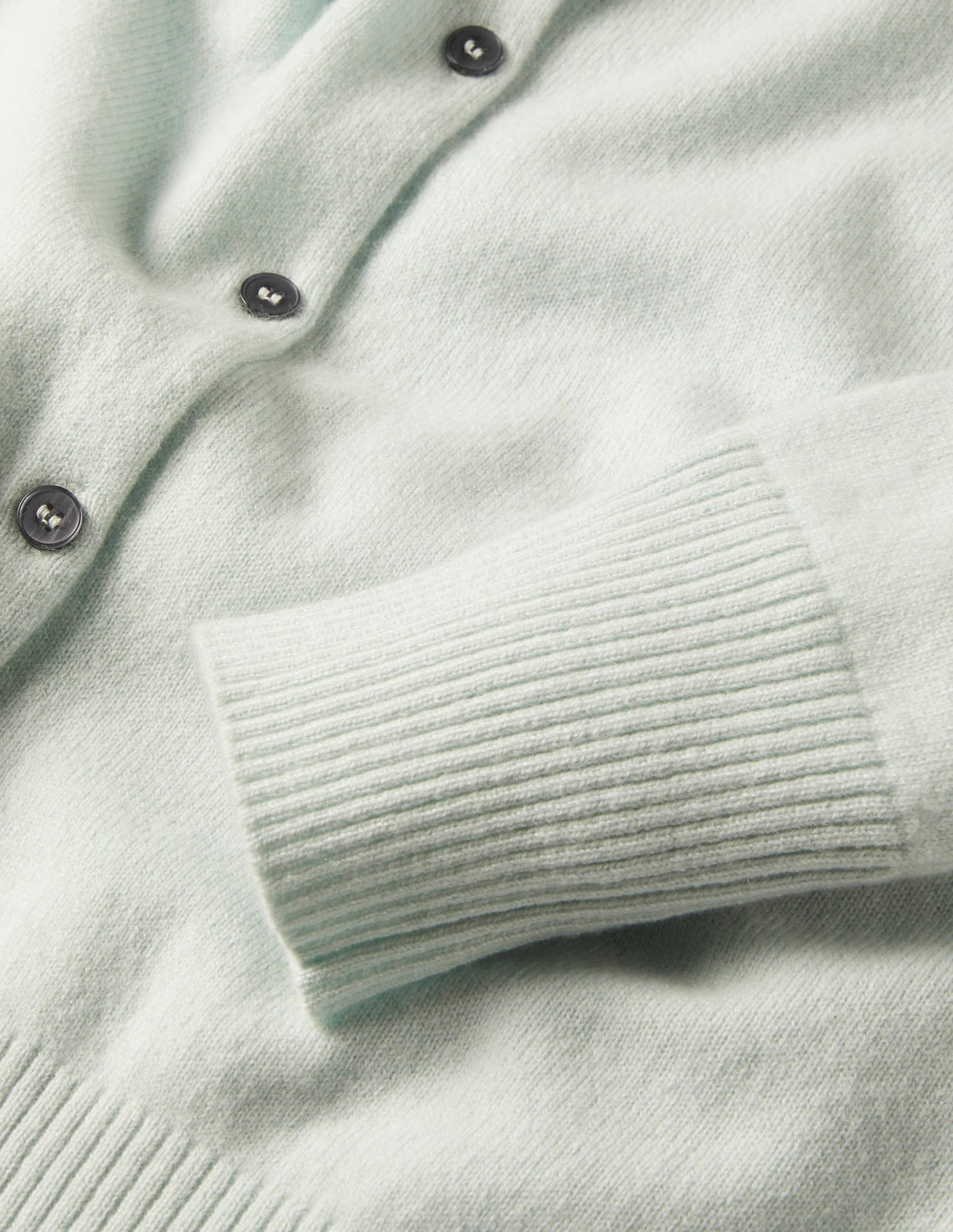 Cashmere Cropped Cardigan-Mint Blue