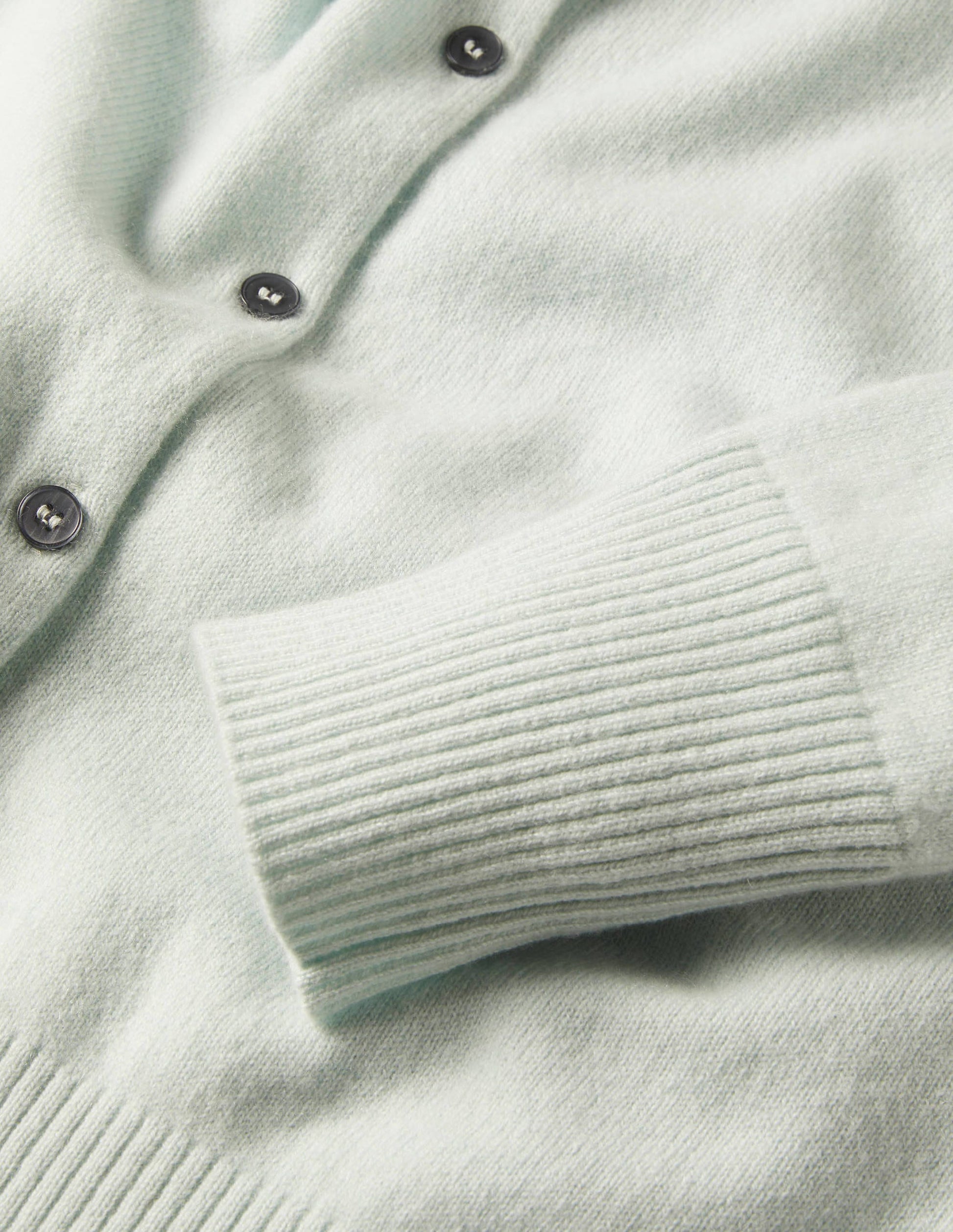 Cashmere Cropped Cardigan-Mint Blue-6