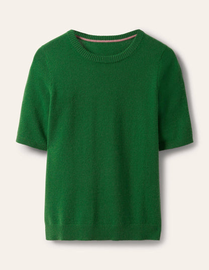 Cashmere Knitted Top-Emerald Green-5