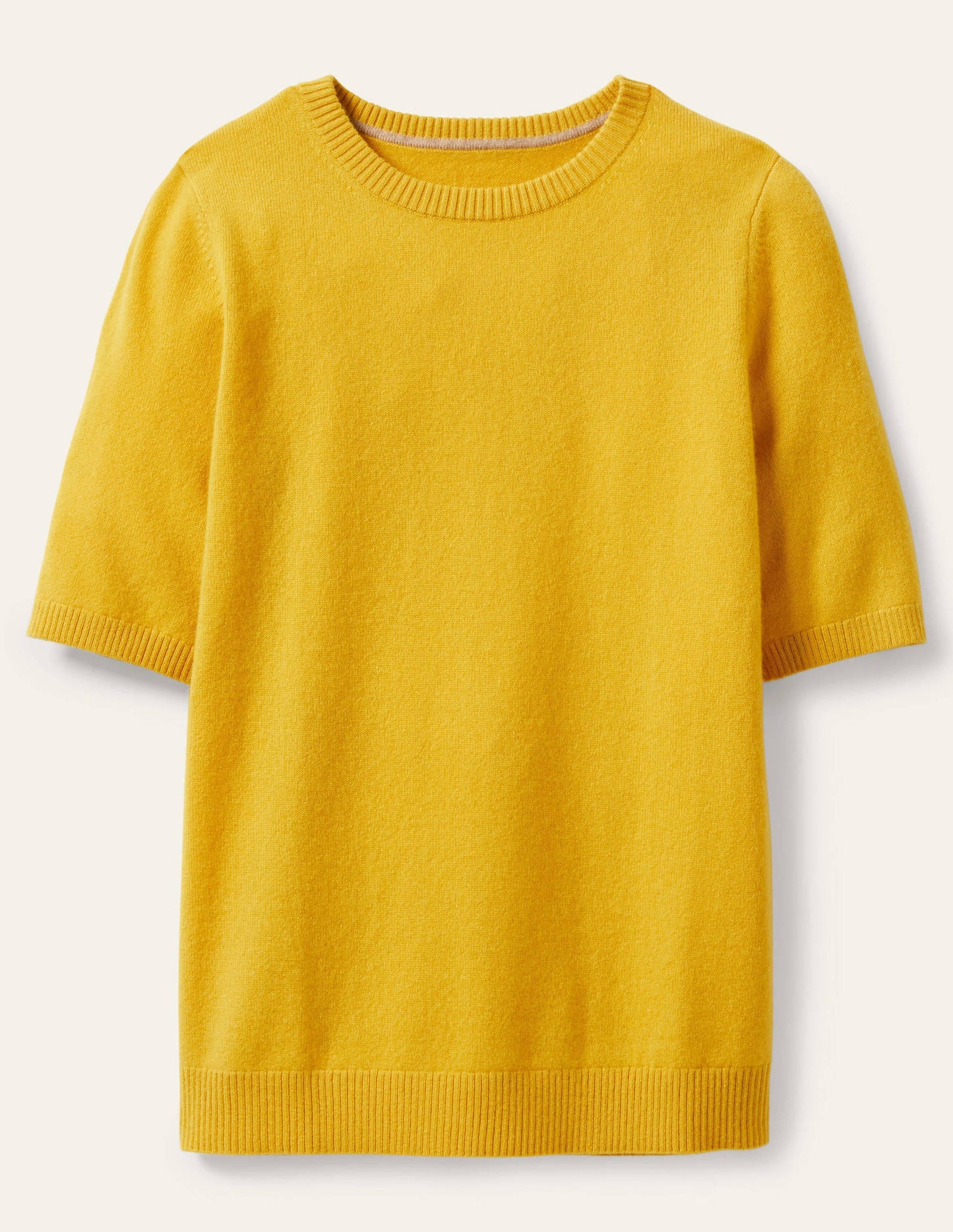 Cashmere Knitted Top-Citrine Yellow
