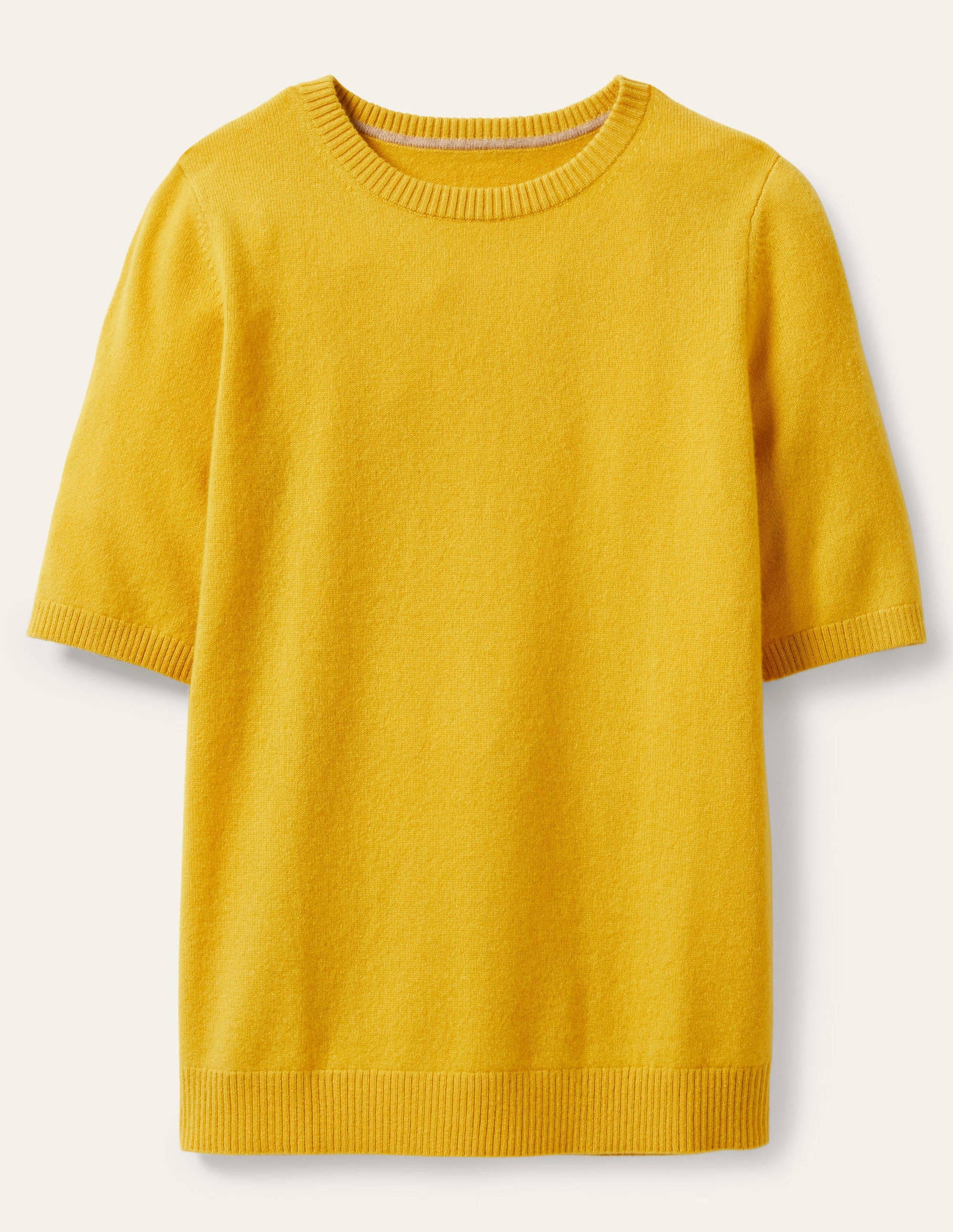 Cashmere Knitted Top-Citrine Yellow-5